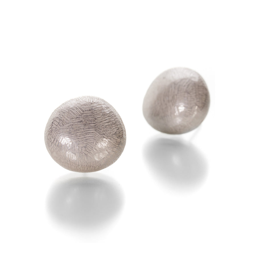 John Iversen Silver Pebble Studs  | Quadrum Gallery