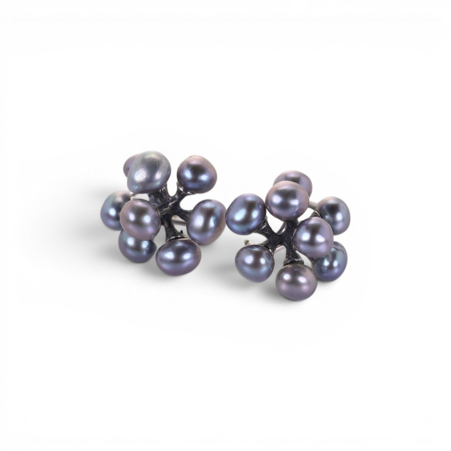 John Iversen Small Gray Pearl Jacks Earrings | Quadrum Gallery