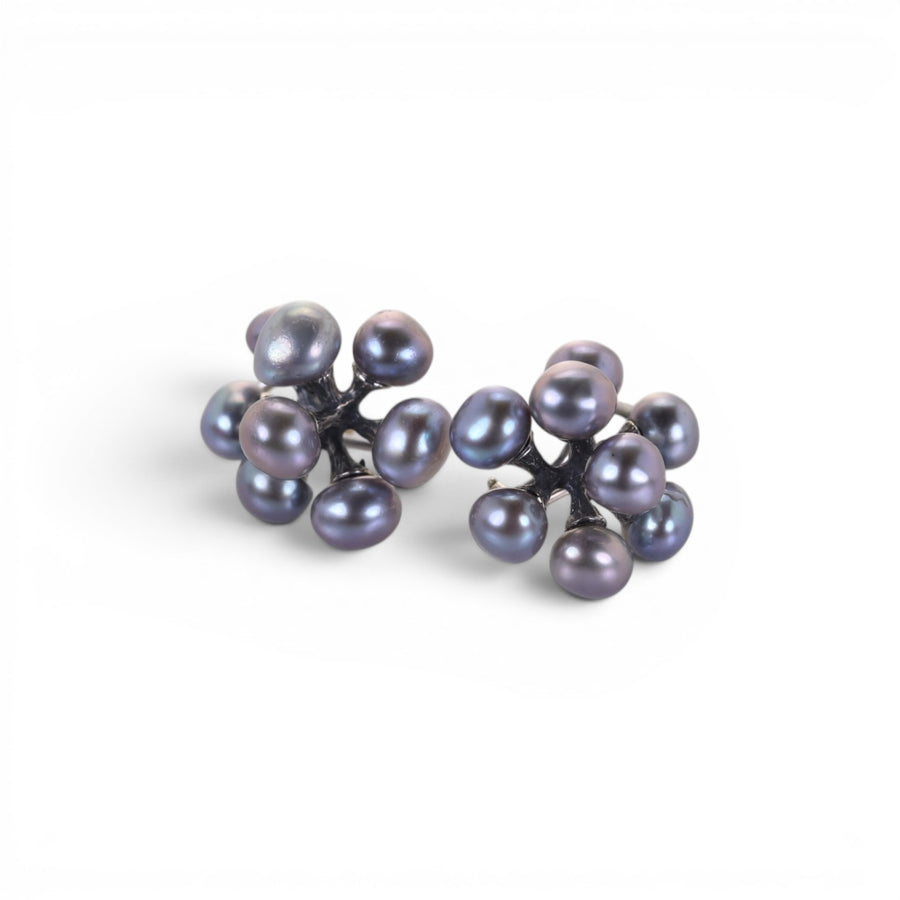 John Iversen Small Gray Pearl Jacks Earrings | Quadrum Gallery