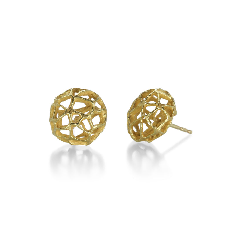 John Iversen 18k Basket Studs | Quadrum Gallery