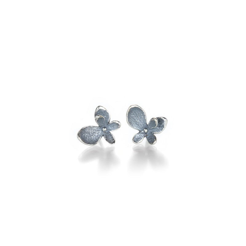 John Iversen Oxidized Baby Hydrangea Studs | Quadrum Gallery