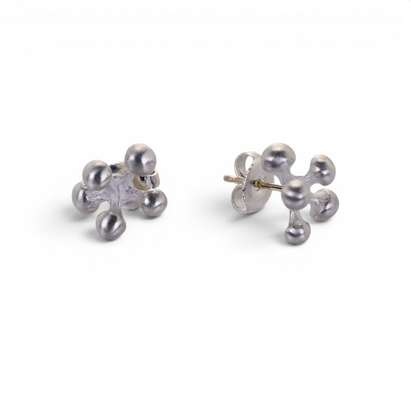 John Iversen Bright Sterling Silver Baby Berry Studs | Quadrum Gallery