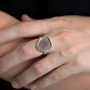 Jamie Joseph Watermelon Tourmaline Slice Ring | Quadrum Gallery