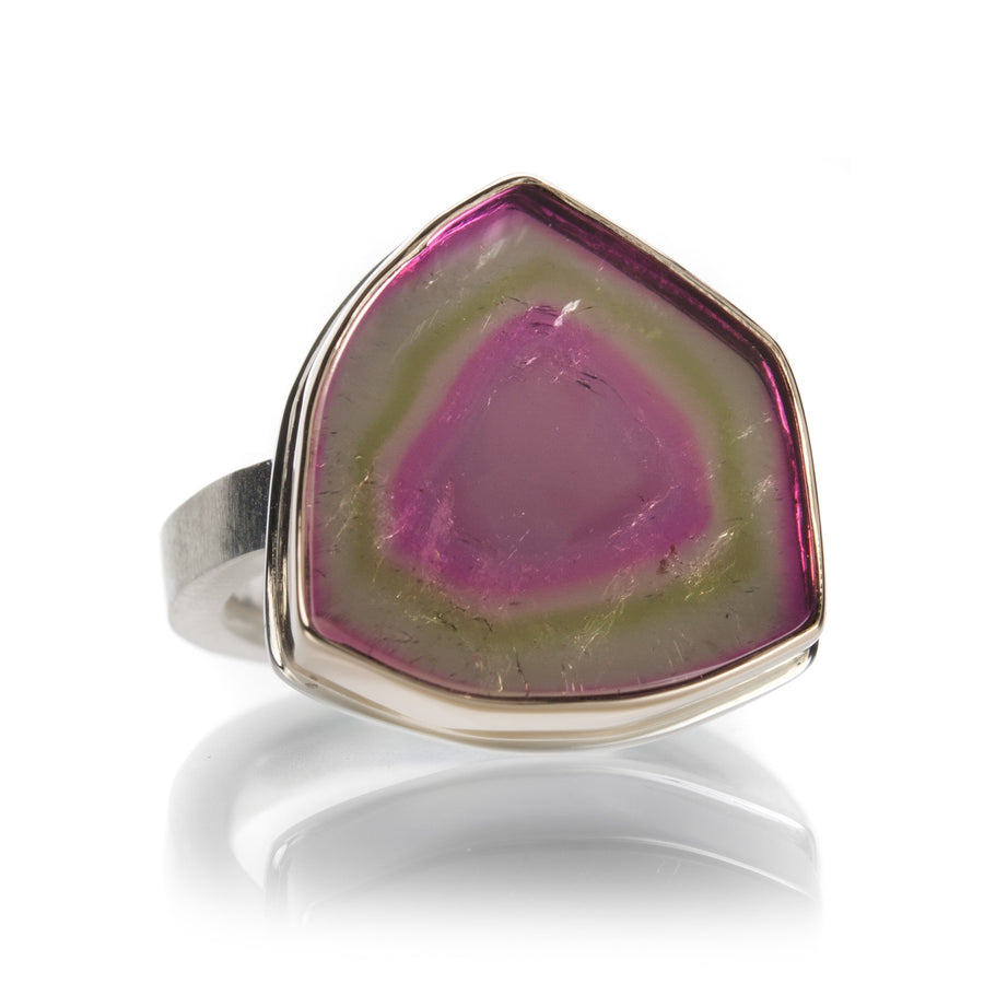Jamie Joseph Watermelon Tourmaline Slice Ring | Quadrum Gallery