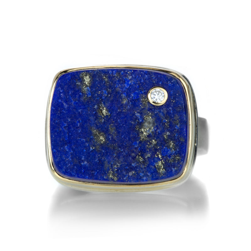 Jamie Joseph Rectangular Rough Cut Lapis Ring | Quadrum Gallery