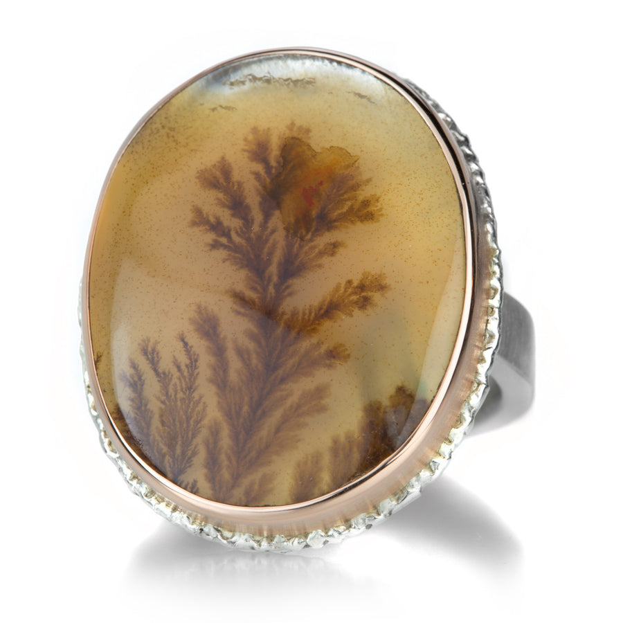Jamie Joseph Oval Brown Dendritic Agate Ring | Quadrum Gallery