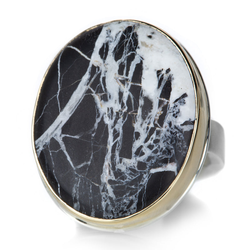 Jamie Joseph Oval White Buffalo Turquoise Ring | Quadrum Gallery