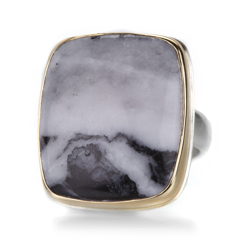 Jamie Joseph Rectangular White Buffalo Turquoise Ring | Quadrum Gallery