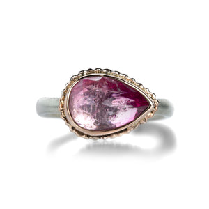 Jamie Joseph Teardrop Ring with Pink Tourmaline  | Quadrum Gallery