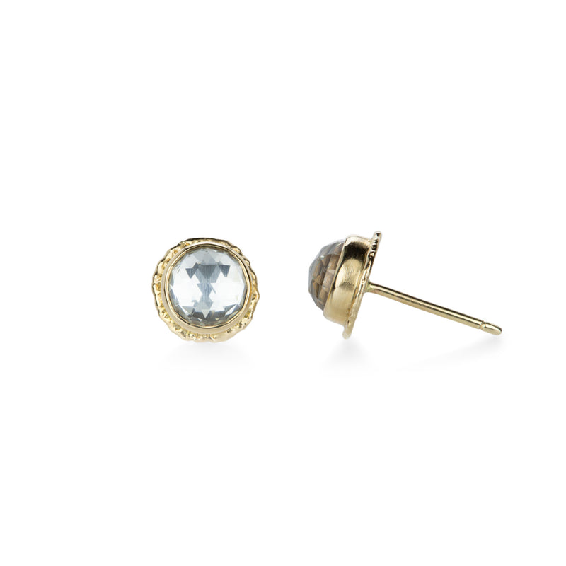 Jamie Joseph 14k Round Faceted White Topaz Studs | Quadrum Gallery