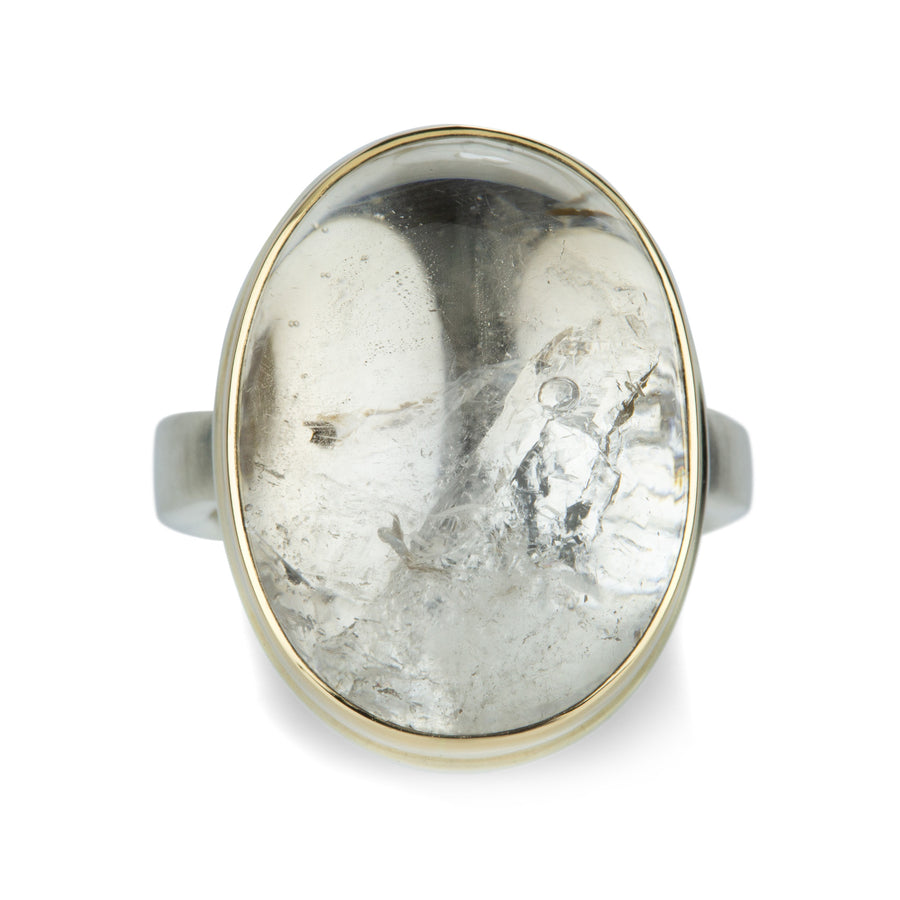 Jamie Joseph Oval Smooth Enhydro Quartz Ring | Quadrum Gallery