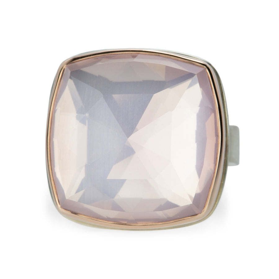 Jamie Joseph Square Rose Cut Rose Quartz Ring | Quadrum Gallery
