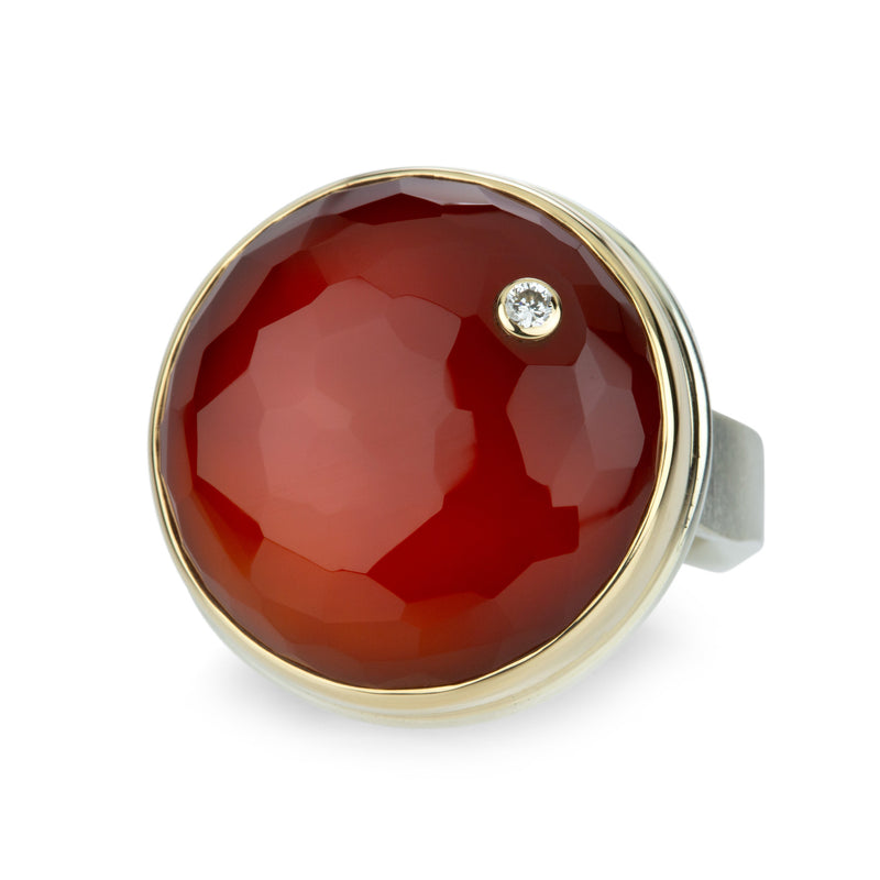 Jamie Joseph Round Faceted Carnelian Ring | Quadrum Gallery