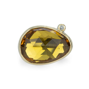 Jamie Joseph Rose Cut Teardrop Citrine Ring | Quadrum Gallery