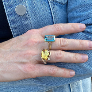 Jamie Joseph Rose Cut Teardrop Citrine Ring | Quadrum Gallery