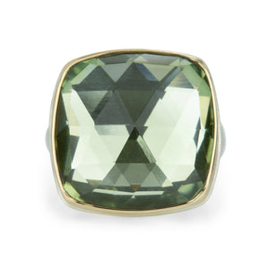 Jamie Joseph Square Rose Cut Mint Quartz Ring | Quadrum Gallery
