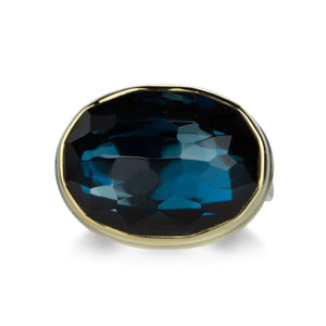 Jamie Joseph Oval Faceted London Blue Topaz Ring | Quadrum Gallery