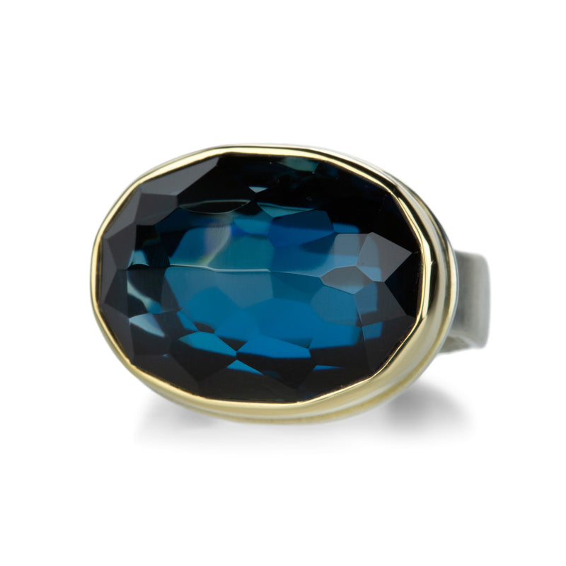 Jamie Joseph Oval Faceted London Blue Topaz Ring | Quadrum Gallery