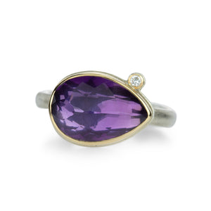 Jamie Joseph Small Teardrop Amethyst Ring | Quadrum Gallery