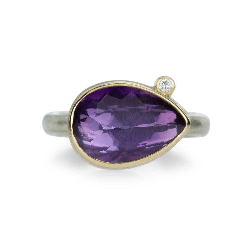 Jamie Joseph Small Teardrop Amethyst Ring | Quadrum Gallery