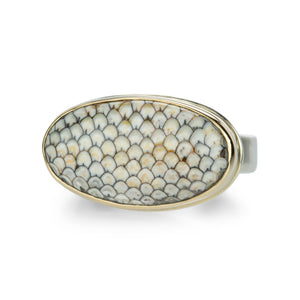 Jamie Joseph Oval Snakeskin Agate Ring | Quadrum Gallery