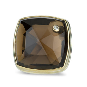Jamie Joseph Square Rose Cut Smoky Quartz Ring | Quadrum Gallery
