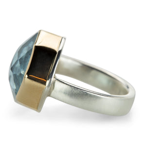 Jamie Joseph Faceted Freeform Aquamarine Ring | Quadrum Gallery