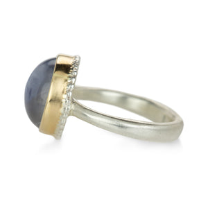 Jamie Joseph Round Smooth Rainbow Moonstone Ring | Quadrum Gallery