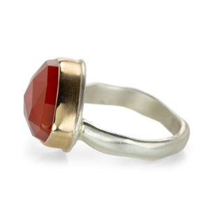 Jamie Joseph Teardrop Orange Chalcedony Ring | Quadrum Gallery