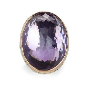 Jamie Joseph Vertical Oval Inverted Amethyst Ring | Quadrum Gallery