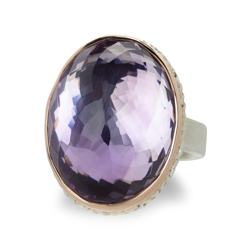 Jamie Joseph Vertical Oval Inverted Amethyst Ring | Quadrum Gallery