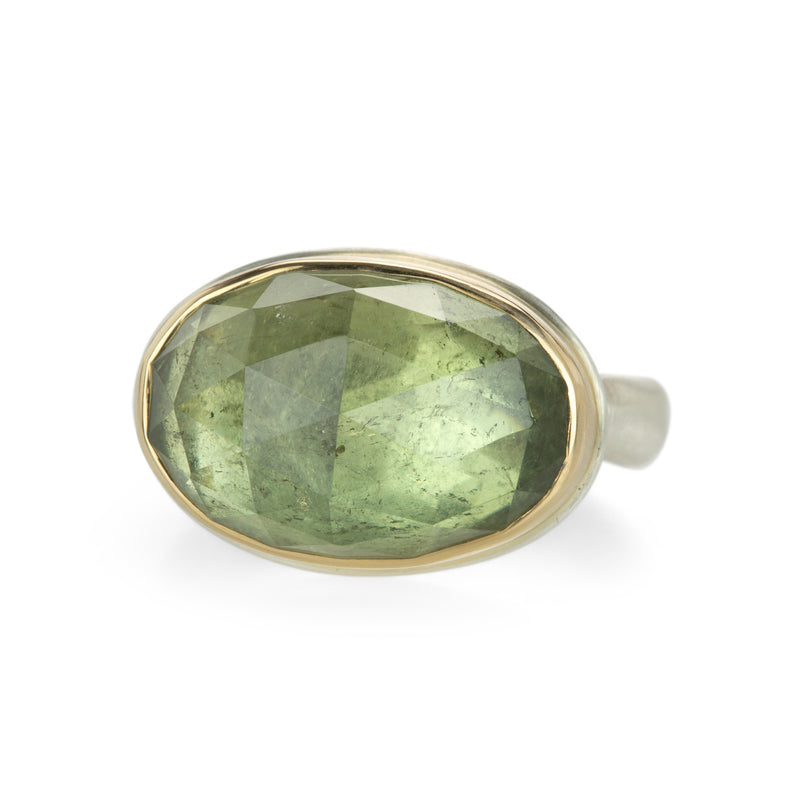 Jamie Joseph Rose Cut Light Green Tourmaline Ring | Quadrum Gallery