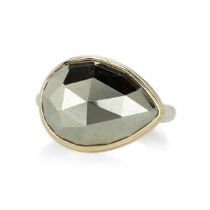 Jamie Joseph Teardrop Rose Cut Pyrite Ring | Quadrum Gallery