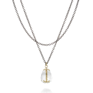 Jamie Joseph Mixed Metal Rock Crystal Locket Pendant Necklace | Quadrum Gallery