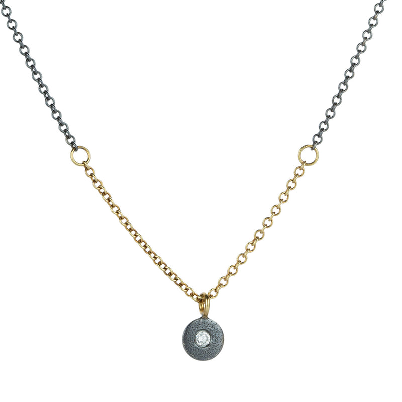 Kate Maller Mixed Metal Pebble Pendant Necklace | Quadrum Gallery