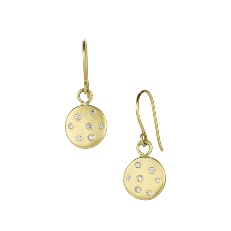 Kate Maller 18k Scattered Diamond Disc Earrings | Quadrum Gallery