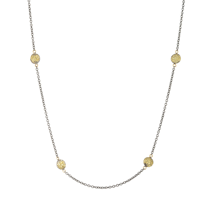 Kate Maller Black and Gold Sunshine Station Necklace | Quadrum Gallery