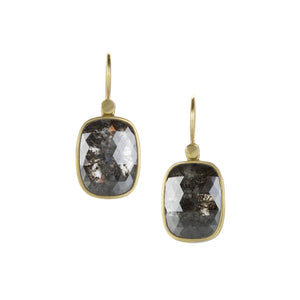 Lola Brooks Checkered Cushion Diamond Drop Earrings | Quadrum Gallery