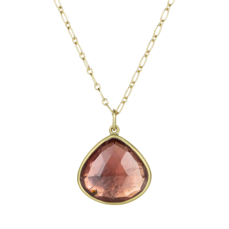 Lola Brooks Peach Tourmaline Pebble Pendant Necklace | Quadrum Gallery