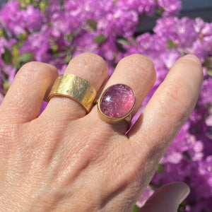 Lola Brooks 18k Oval Pink Tourmaline Ring | Quadrum Gallery