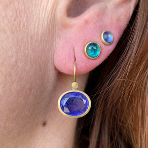 Lola Brooks Round Periwinkle Sapphire Studs | Quadrum Gallery