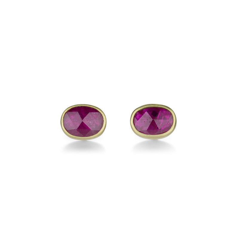 Lola Brooks Oval Madagascar Ruby Studs | Quadrum Gallery