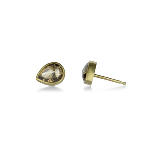 Lola Brooks Teardrop Champagne Diamond Studs | Quadrum Gallery