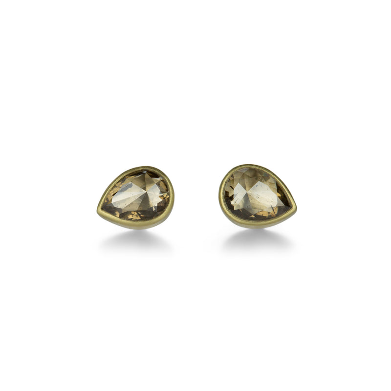 Lola Brooks Teardrop Champagne Diamond Studs | Quadrum Gallery