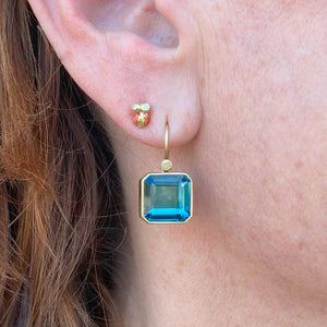 Lola Brooks Octagon London Blue Topaz Drop Earrings | Quadrum Gallery