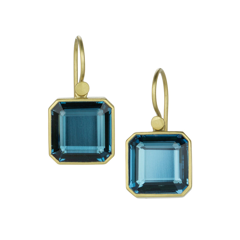 Lola Brooks Octagon London Blue Topaz Drop Earrings | Quadrum Gallery