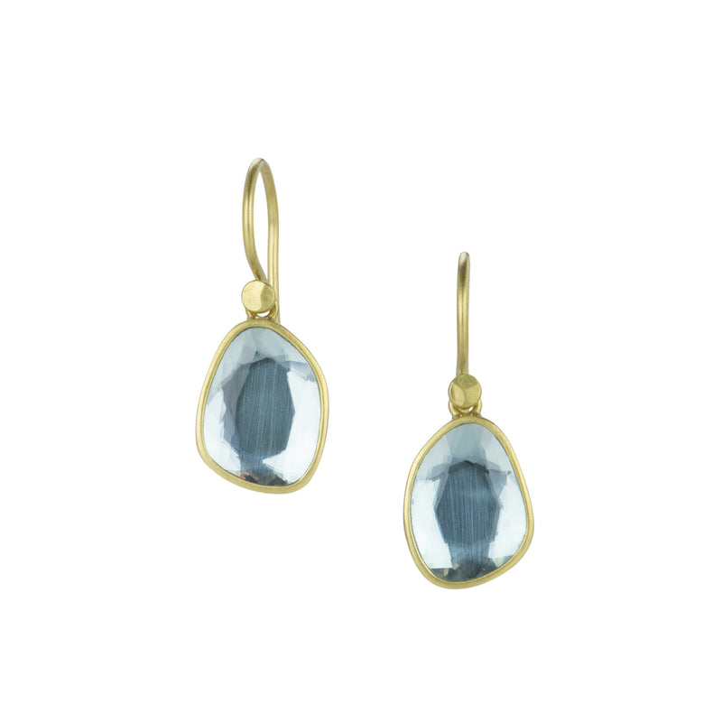 Lola Brooks Aquamarine Sequin Pebble Drop Earrings | Quadrum Gallery