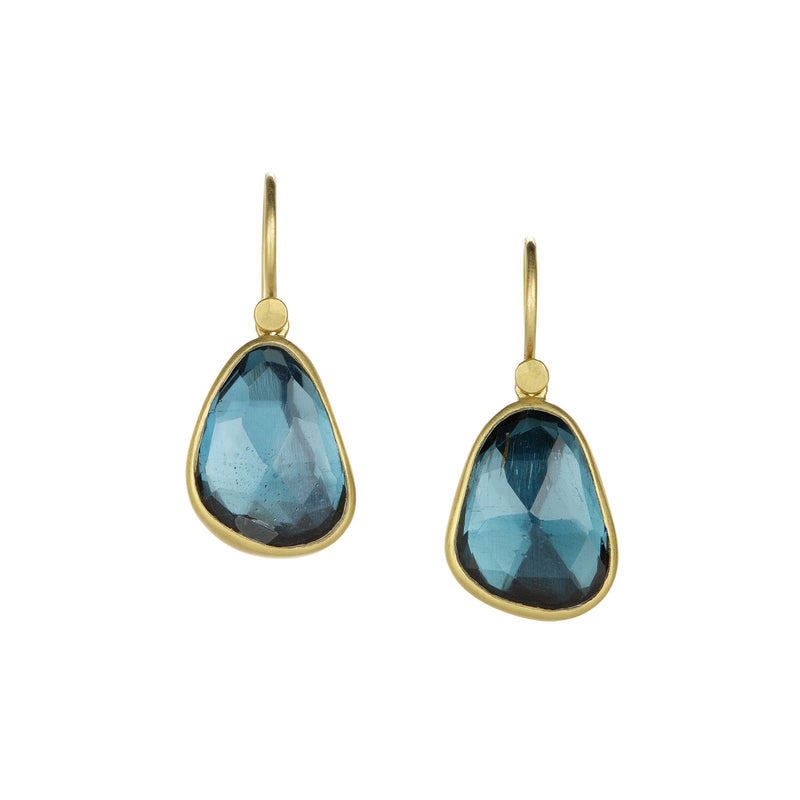 Lola Brooks London Blue Topaz Pebble Drop Earrings | Quadrum Gallery