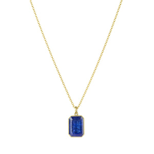 Lola Brooks Emerald Cut Tanzanite Necklace | Quadrum Gallery