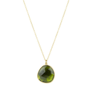 Lola Brooks Green Tourmaline Pebble Pendant Necklace | Quadrum Gallery